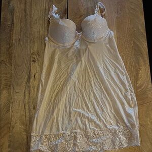 VS Lace Trim Chemise - Cream
